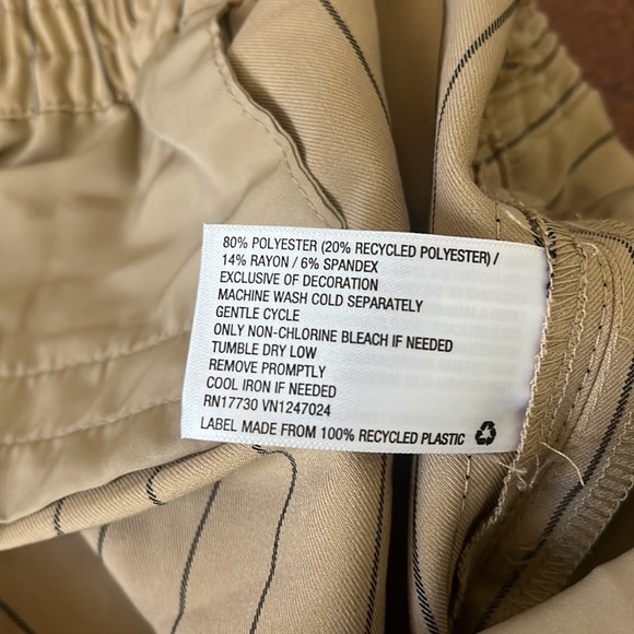 NWOT La Ligne x Target Pants Trousers Side Stripe Wide Leg Tan Black - Picture 16 of 16